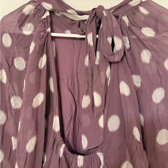 Absolutely adorable purple and white polka dot dress by Anthropologie’s Maeve 👗 - Picture 6 of 8